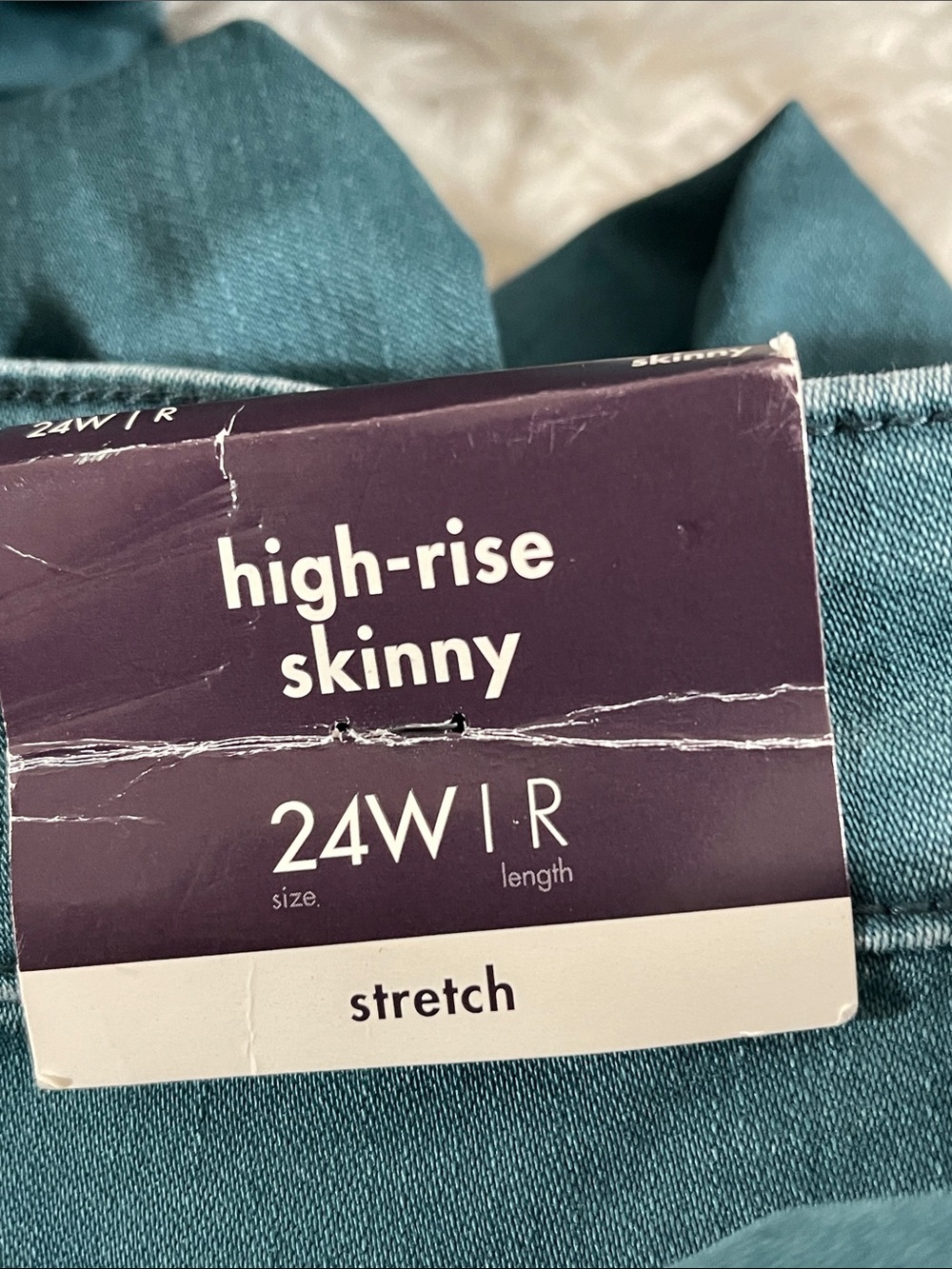 AVA & VIV Women's Teal Green and Blue High-Rise Skinny Denim Jeans Size 24W NEW - Picture 9 of 13